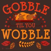 Gobble Til You Wobble Turkey Day Fall Thanksgiving Baby Bodysuit thumb 2