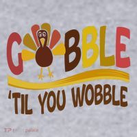 Gobble Til You Wobble Thanksgiving Funny Women's Sweatshirt thumb 2