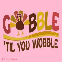 Gobble Til You Wobble Thanksgiving Funny Coaster thumb 2