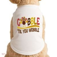 Gobble Til You Wobble Thanksgiving Funny Doggie Tank thumb 0