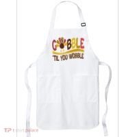 Gobble Til You Wobble Thanksgiving Funny Apron thumb 0