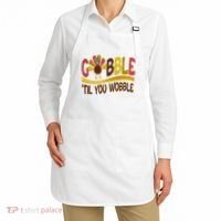 Gobble Til You Wobble Thanksgiving Funny Apron thumb 2