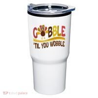 Gobble Til You Wobble Thanksgiving Funny Tumbler thumb 0