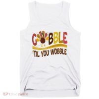 Gobble Til You Wobble Thanksgiving Funny Tank Top thumb 0