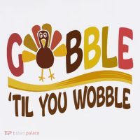 Gobble Til You Wobble Thanksgiving Funny Kids T-Shirt thumb 4