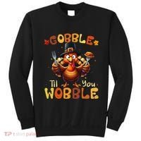 Gobble Til You Wobble Thanksgiving Turkey Gift Sweatshirt thumb 0