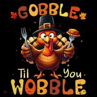 Gobble Til You Wobble Thanksgiving Turkey Gift Coffee Mug thumb 5
