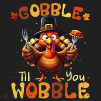 Gobble Til You Wobble Thanksgiving Turkey Gift Hat thumb 2