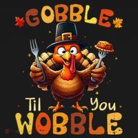 Gobble Til You Wobble Thanksgiving Turkey Gift Visor thumb 3