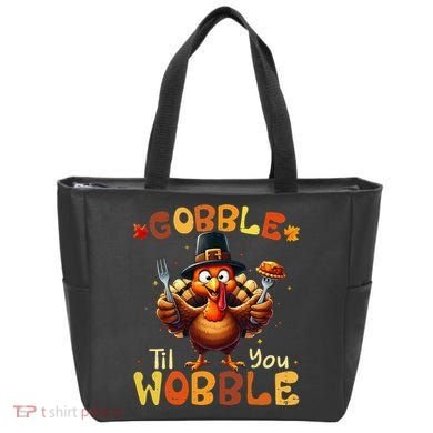 Gobble Til You Wobble Thanksgiving Turkey Gift Tote Bag