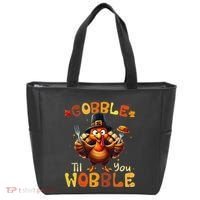 Gobble Til You Wobble Thanksgiving Turkey Gift Tote Bag thumb 0