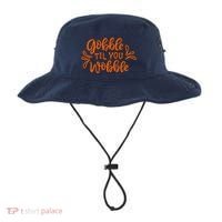 Gobble Til You Wobble Thanksgiving Funny Bucket Hat thumb 0