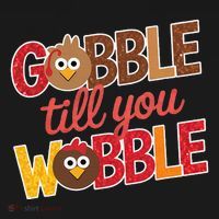 Gobble Till You Wobble Cartoon Turkey Funny Thanksgiving Women's Tank Top thumb 5