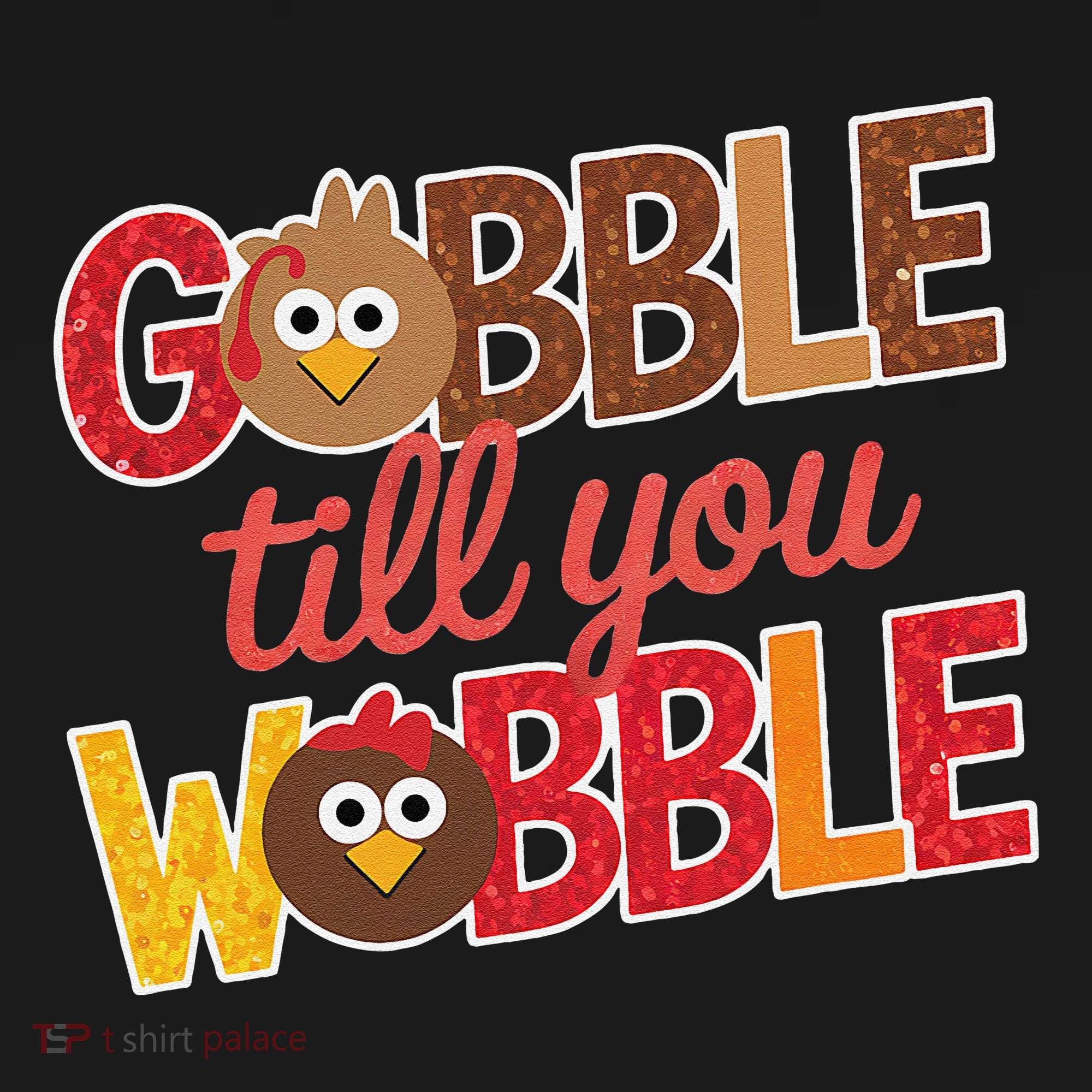 Gobble Till You Wobble Cartoon Turkey Funny Thanksgiving Visor
