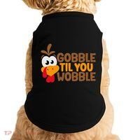 Gobble Til You Wobble Baby Outfit Thanksgiving Doggie Tank thumb 0