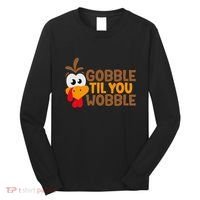 Gobble Til You Wobble Baby Outfit Thanksgiving Long Sleeve Shirt thumb 0