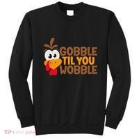 Gobble Til You Wobble Baby Outfit Thanksgiving Sweatshirt thumb 0