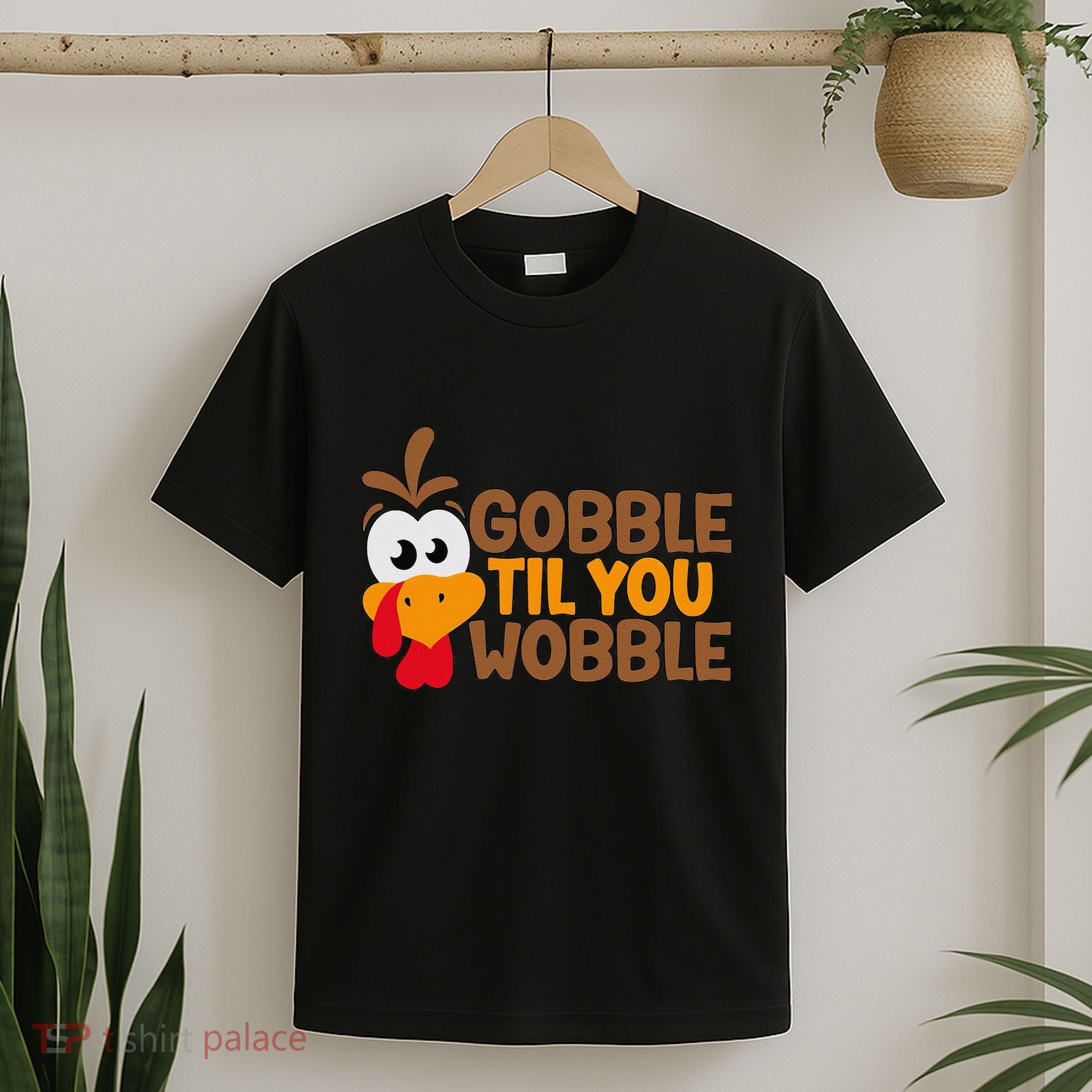 Gobble Til You Wobble Baby Outfit Thanksgiving T-Shirt