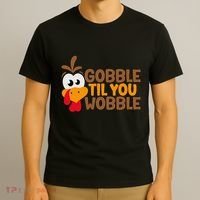 Gobble Til You Wobble Baby Outfit Thanksgiving T-Shirt thumb 3