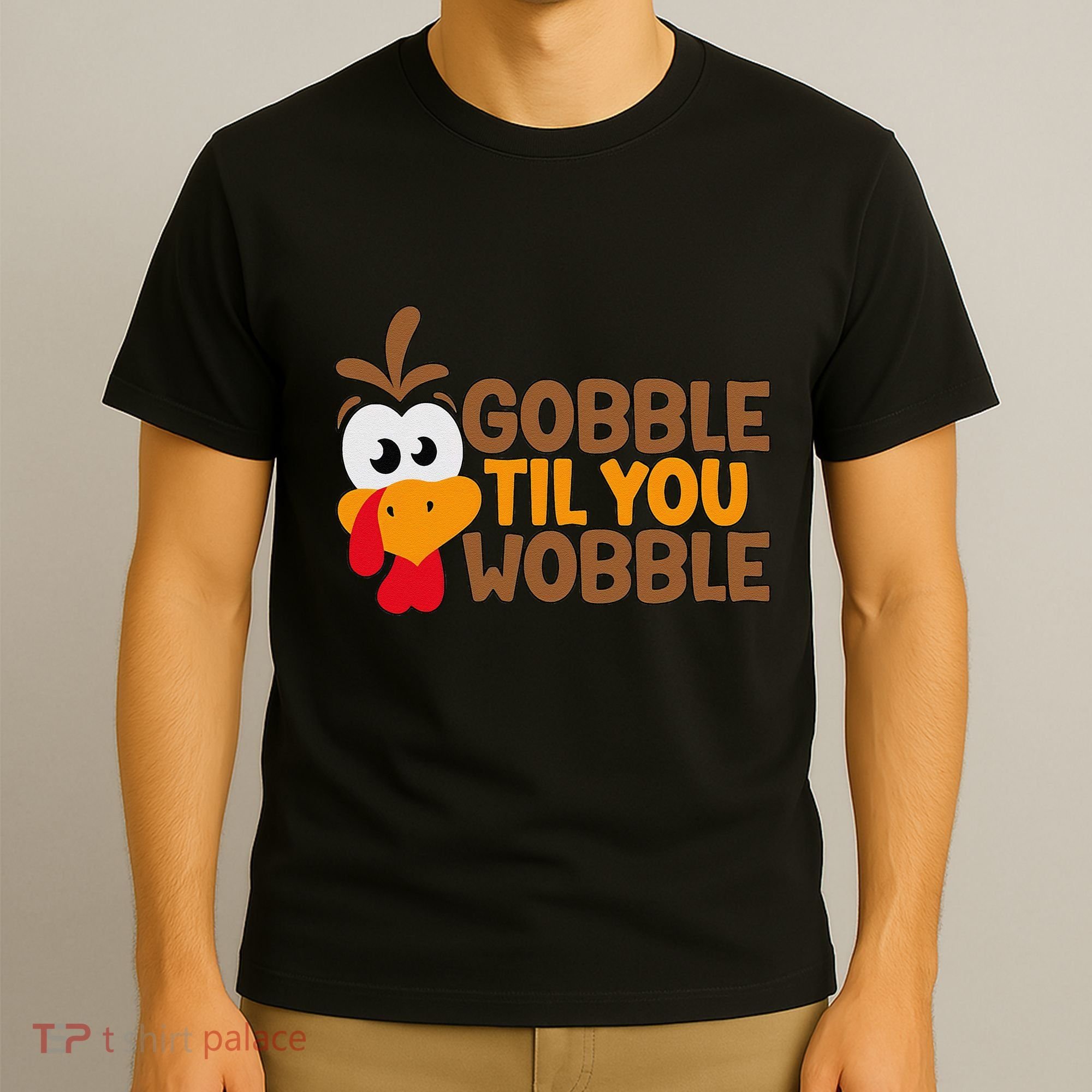 Gobble Til You Wobble Baby Outfit Thanksgiving T-Shirt