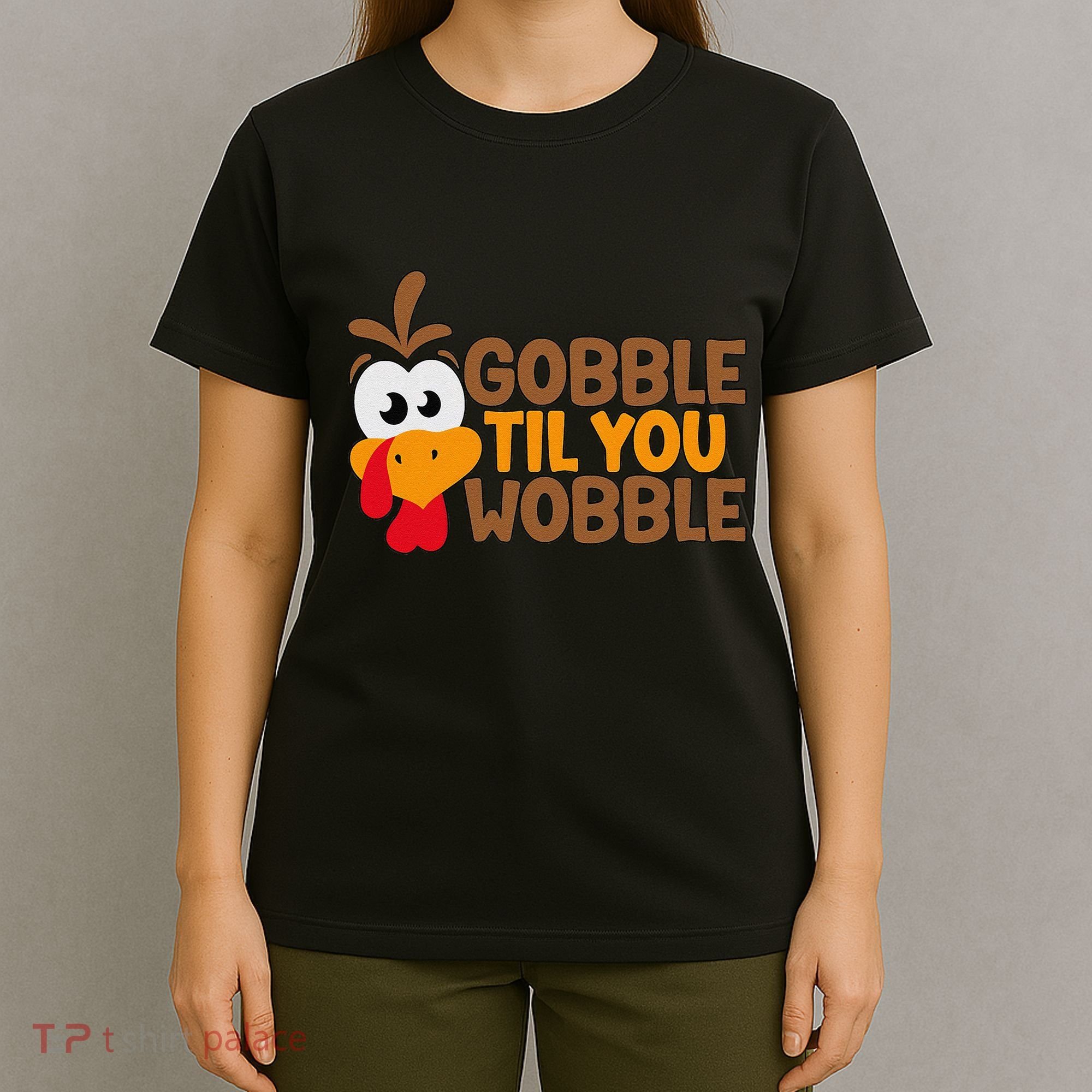 Gobble Til You Wobble Baby Outfit Thanksgiving T-Shirt