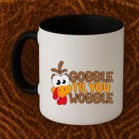 Gobble Til You Wobble Baby Outfit Thanksgiving Coffee Mug thumb 2