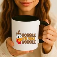 Gobble Til You Wobble Baby Outfit Thanksgiving Coffee Mug thumb 3