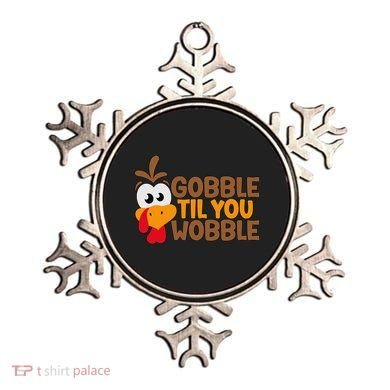 Gobble Til You Wobble Baby Outfit Thanksgiving Ornament