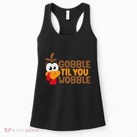 Gobble Til You Wobble Baby Outfit Thanksgiving Women's Tank Top thumb 0
