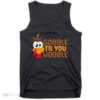 Gobble Til You Wobble Baby Outfit Thanksgiving Tank Top thumb 0