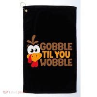 Gobble Til You Wobble Baby Outfit Thanksgiving Golf Towel thumb 0