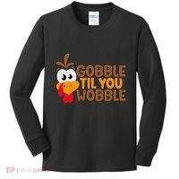 Gobble Til You Wobble Baby Outfit Thanksgiving Kids Long Sleeve Shirt thumb 0