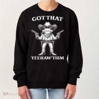 Got That Yeehaw Tism Frog Women's Sweatshirt thumb 0