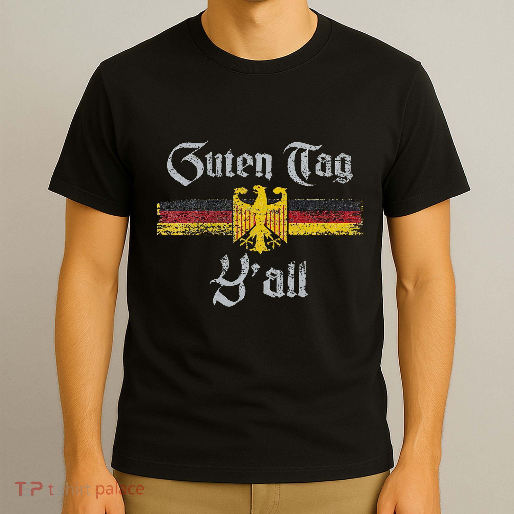 Guten Tag YAll Oktoberfest German Flag Eagle Prost T-Shirt