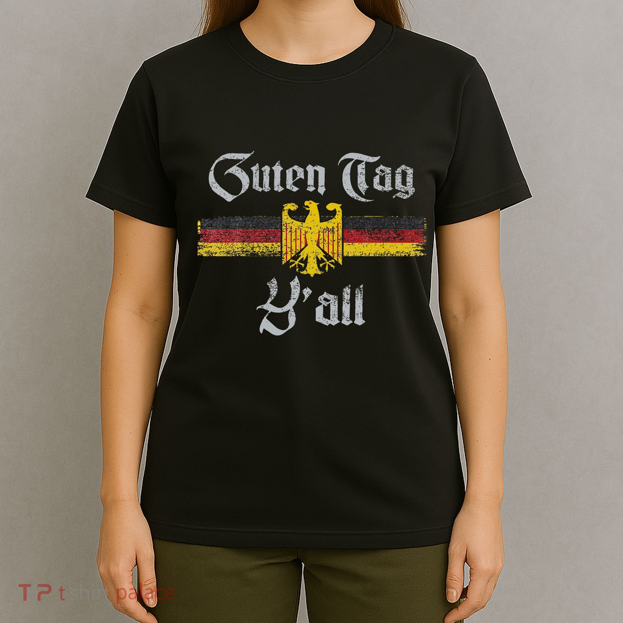 Guten Tag YAll Oktoberfest German Flag Eagle Prost T-Shirt