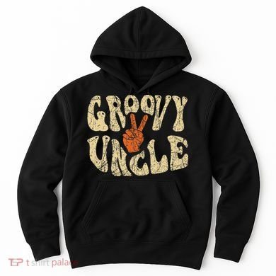 Groovy Uncle 70s Aesthetic Nostalgia 1970's Retro Uncle Hoodie