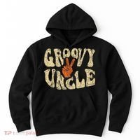 Groovy Uncle 70s Aesthetic Nostalgia 1970's Retro Uncle Hoodie thumb 0