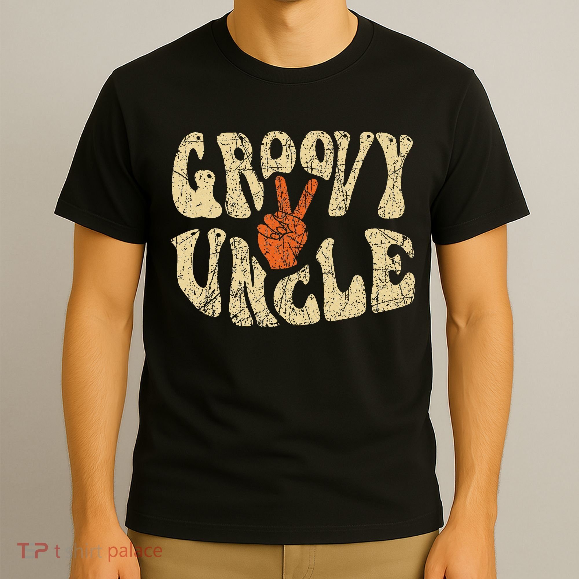 Groovy Uncle 70s Aesthetic Nostalgia 1970's Retro Uncle T-Shirt