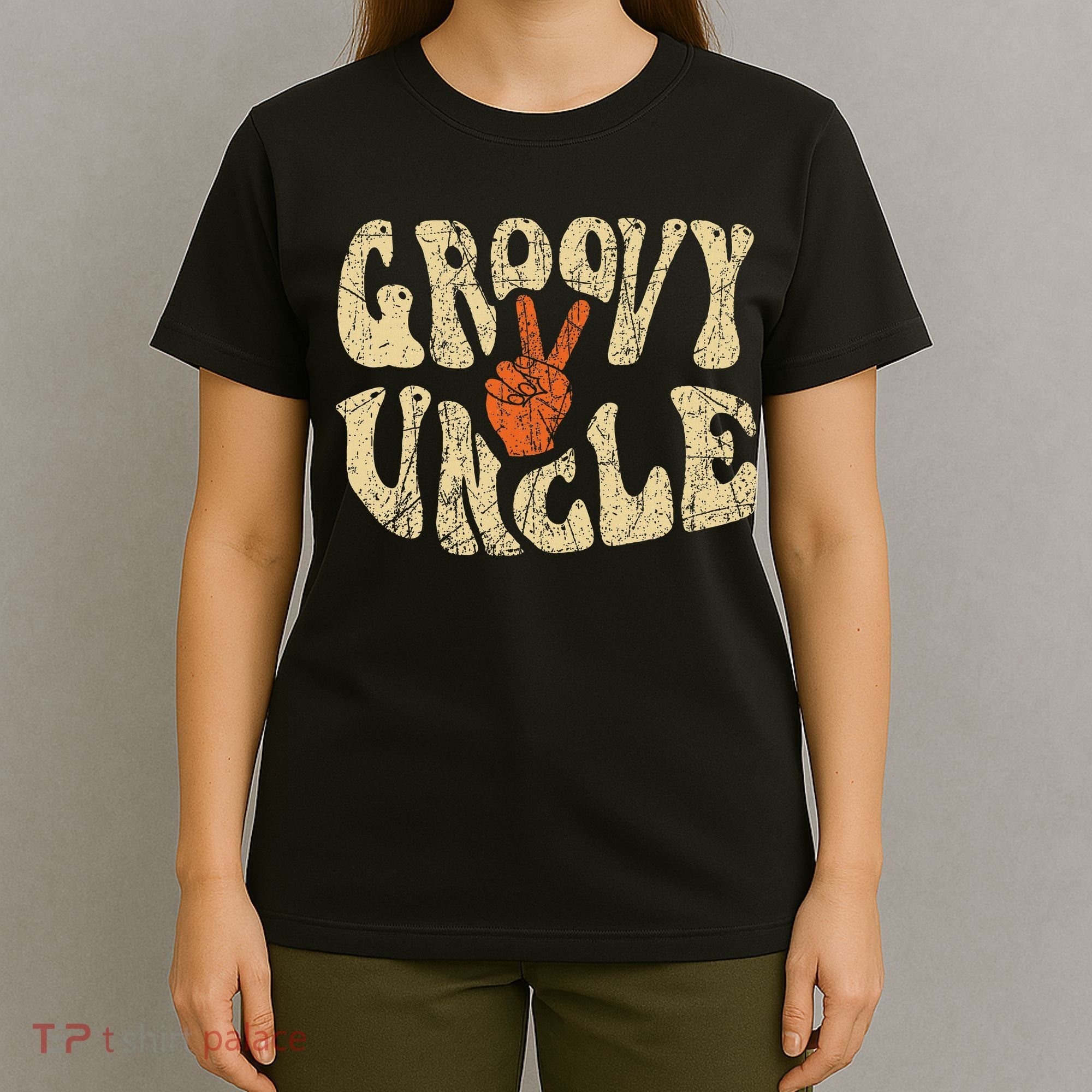 Groovy Uncle 70s Aesthetic Nostalgia 1970's Retro Uncle T-Shirt