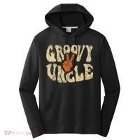 Groovy Uncle 70s Aesthetic Nostalgia 1970's Retro Uncle Performance Fleece Hoodie thumb 0