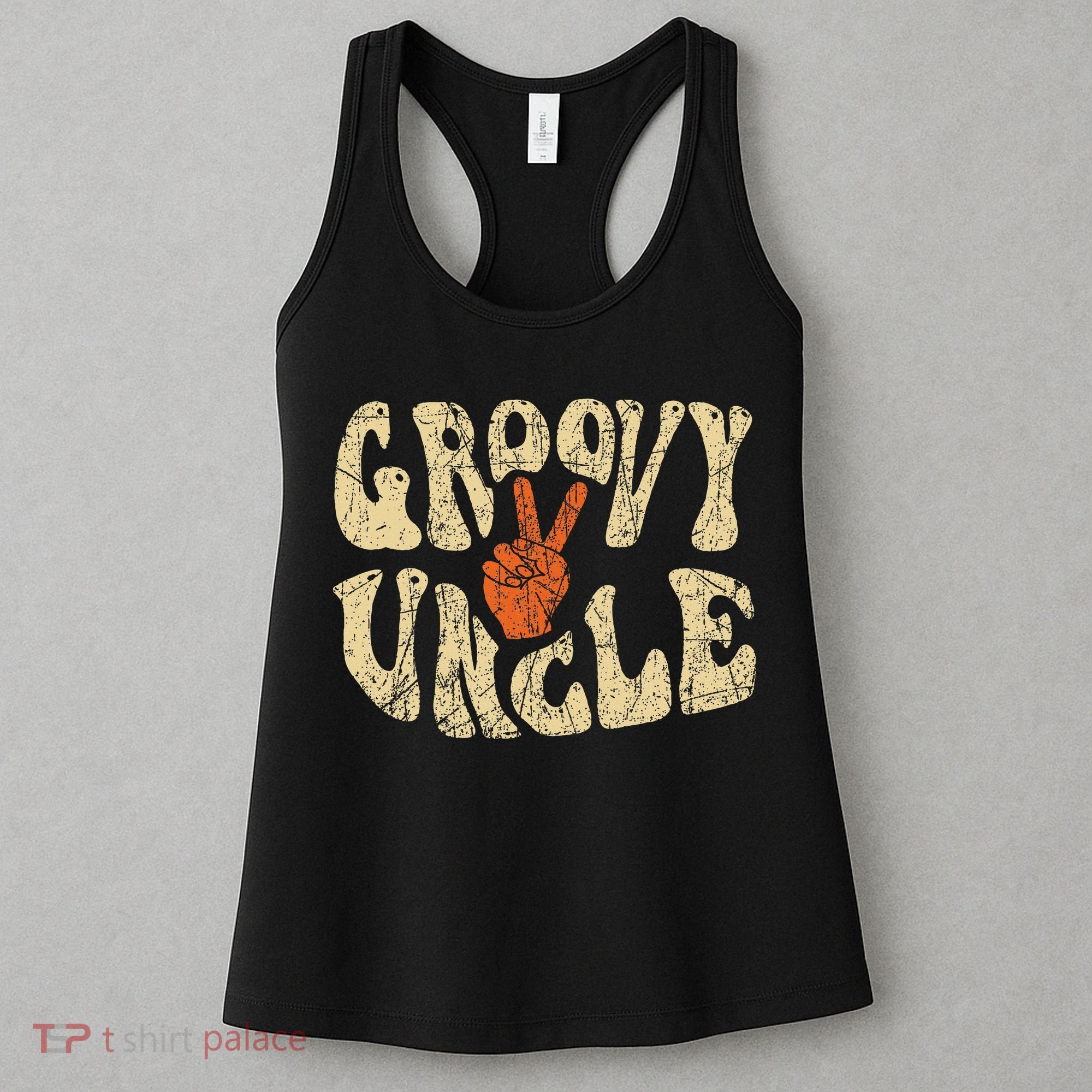 Groovy Uncle 70s Aesthetic Nostalgia 1970's Retro Uncle Women's Tank Top