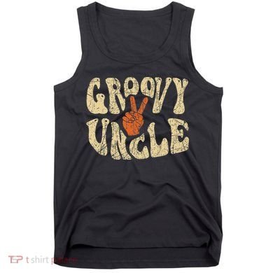 Groovy Uncle 70s Aesthetic Nostalgia 1970's Retro Uncle Tank Top