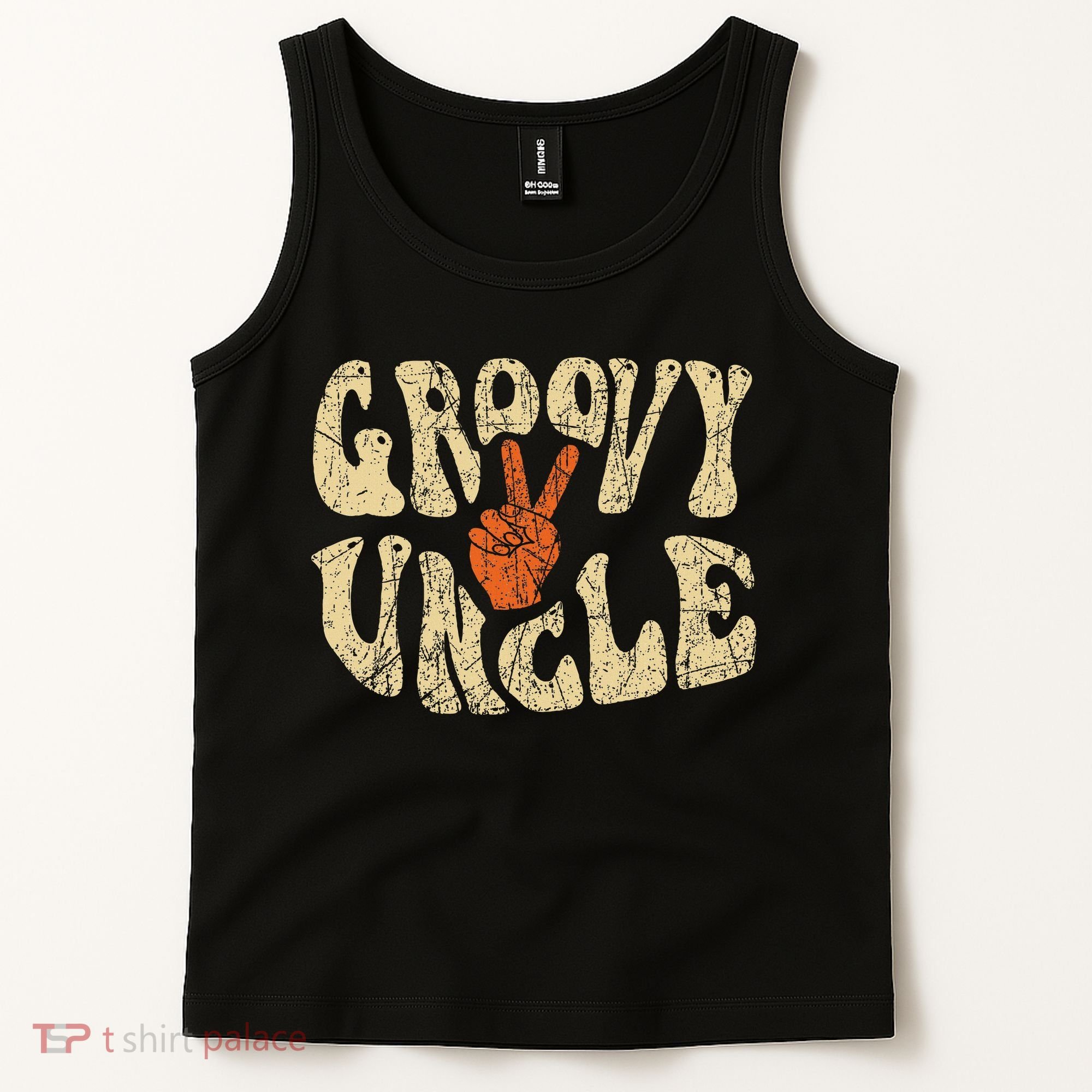 Groovy Uncle 70s Aesthetic Nostalgia 1970's Retro Uncle Tank Top