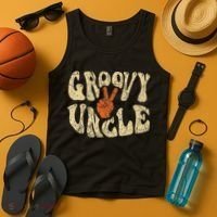Groovy Uncle 70s Aesthetic Nostalgia 1970's Retro Uncle Tank Top thumb 4