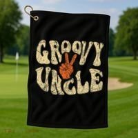 Groovy Uncle 70s Aesthetic Nostalgia 1970's Retro Uncle Golf Towel thumb 1