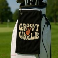 Groovy Uncle 70s Aesthetic Nostalgia 1970's Retro Uncle Golf Towel thumb 2