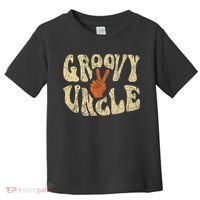 Groovy Uncle 70s Aesthetic Nostalgia 1970's Retro Uncle Toddler T-Shirt thumb 0