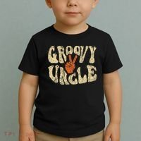 Groovy Uncle 70s Aesthetic Nostalgia 1970's Retro Uncle Toddler T-Shirt thumb 2