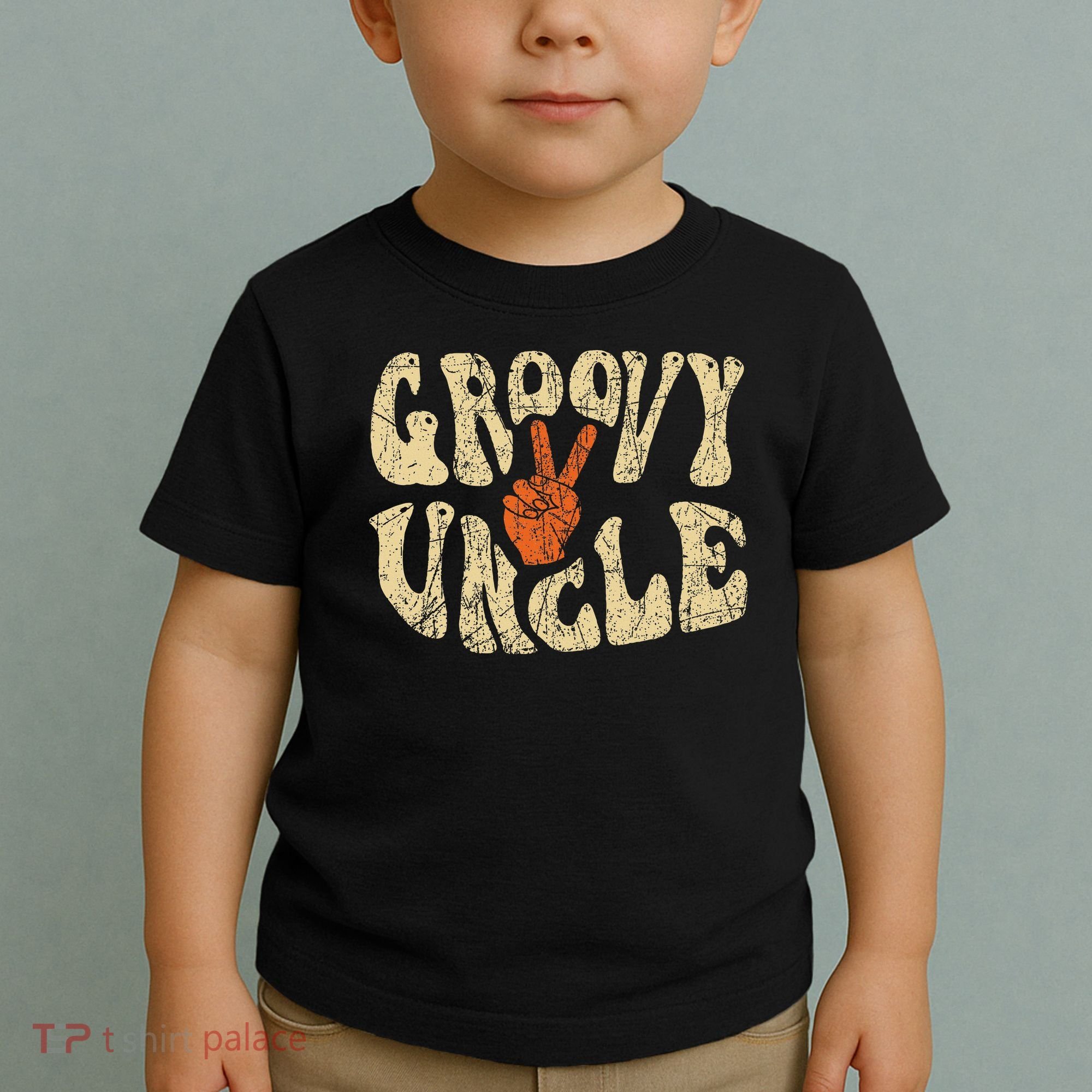 Groovy Uncle 70s Aesthetic Nostalgia 1970's Retro Uncle Toddler T-Shirt