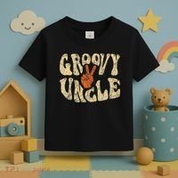 Groovy Uncle 70s Aesthetic Nostalgia 1970's Retro Uncle Toddler T-Shirt thumb 3